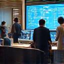 Team of wellness professionals collaborating, reviewing data and creating a custom health plan.