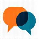 Icon representing hybrid learning, combining live interaction and recorded resources.